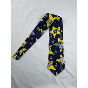 VTG Democrat 100%  Silk Neck Tie President Bill Clinton Mike Luckovich design